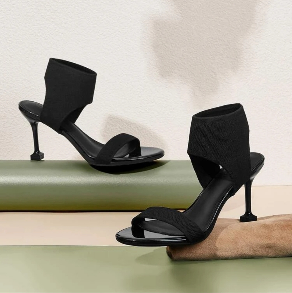 Cuccoo Minimalist Knit Stiletto Heeled Sandals EUR 40